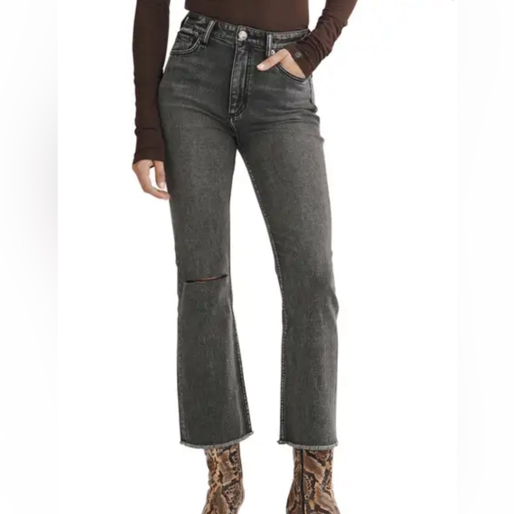rag & bone Charcoal Straight Leg Jeans